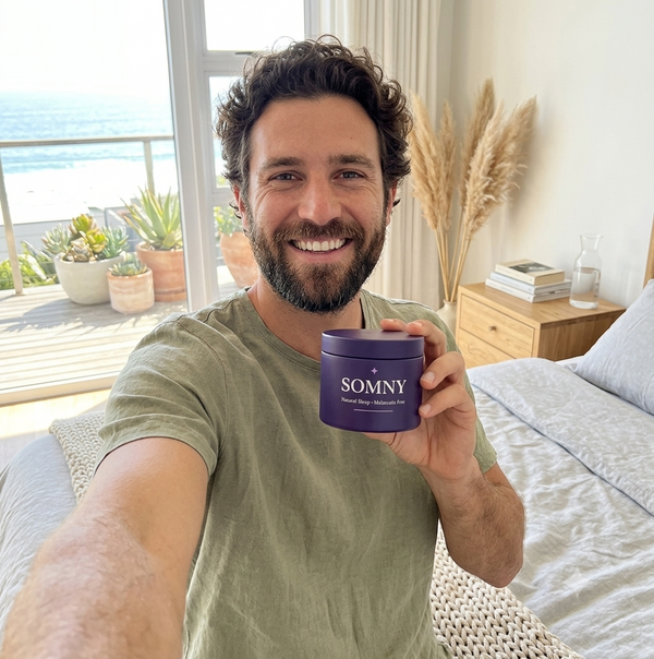 My body was always tired but my head would not shut up. To-do lists, conversations, everything on repeat at 3 AM. Now I take two gummies while I read and I genuinely don't remember falling asleep. That used to be a fight I lost every night. - James T