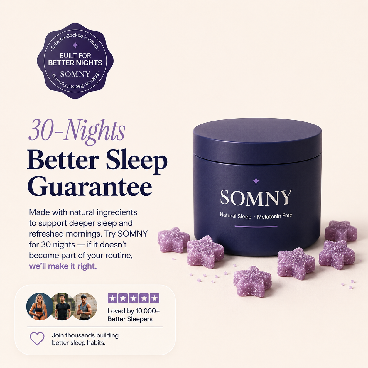 SOMNY Natural Sleep Gummies